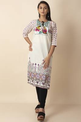 Pihu Cotton Women's Embroidery Ethnic Patterned Designed Kurti 1