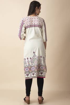 Pihu Cotton Women's Embroidery Ethnic Patterned Designed Kurti 5