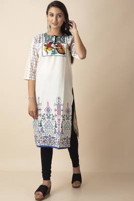 Pihu Cotton Women's Embroidery Ethnic Patterned Designed Kurti 1