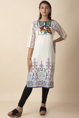 Pihu Cotton Women's Embroidery Ethnic Patterned Designed Kurti 2