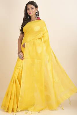 Aarna Handloom Cotton Silk Chakra Printed Saree 2