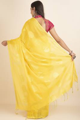 Aarna Handloom Cotton Silk Chakra Printed Saree 5