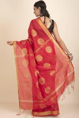 Aarna Handloom Cotton Silk Chakra Printed Saree 5