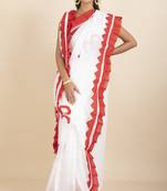 Om  Designed Noiel Applique Work Saree