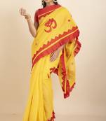 Om  Designed Noiel Applique Work Saree