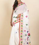 Darika Noiel Applique Embroidery Saree