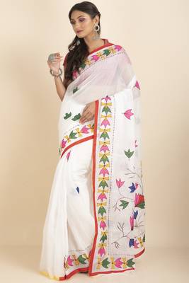 Darika Noiel Applique Embroidery Saree 2