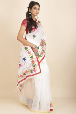 Darika Noiel Applique Embroidery Saree 4