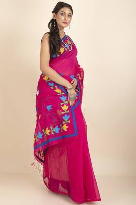 Darika Noiel Applique Embroidery Saree 4