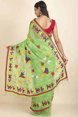 Darika Noiel Applique Embroidery Saree 4