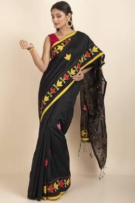 Darika Noiel Applique Embroidery Saree 1