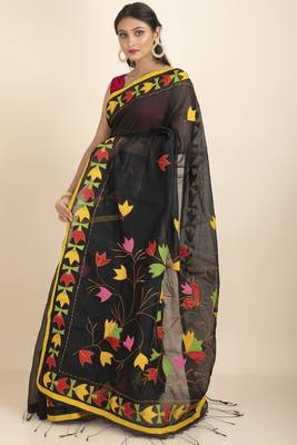 Darika Noiel Applique Embroidery Saree 3