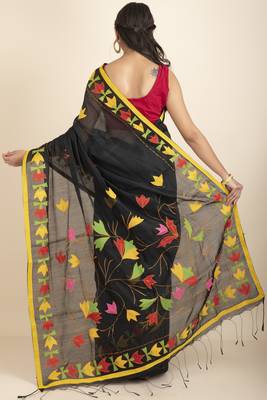 Darika Noiel Applique Embroidery Saree 5