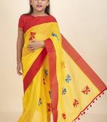 Aishwarya Kids Saree  With Stitched Blouse And Petticoat
