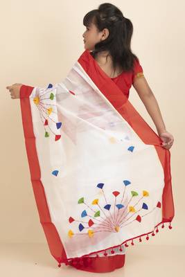 Aishwarya Kids Saree  With Stitched Blouse And Petticoat 3