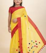 Aishwarya Kids Saree  With Stitched Blouse And Petticoat