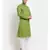 Men Cotton Printed Green Kurta with Pyjamas