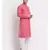 Men Cotton Check Pink Kurta with Pyjamas