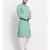Men Cotton Striped Sea Green Kurta with Pyjamas