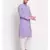 Men Cotton Striped Purple Kurta with Pyjamas