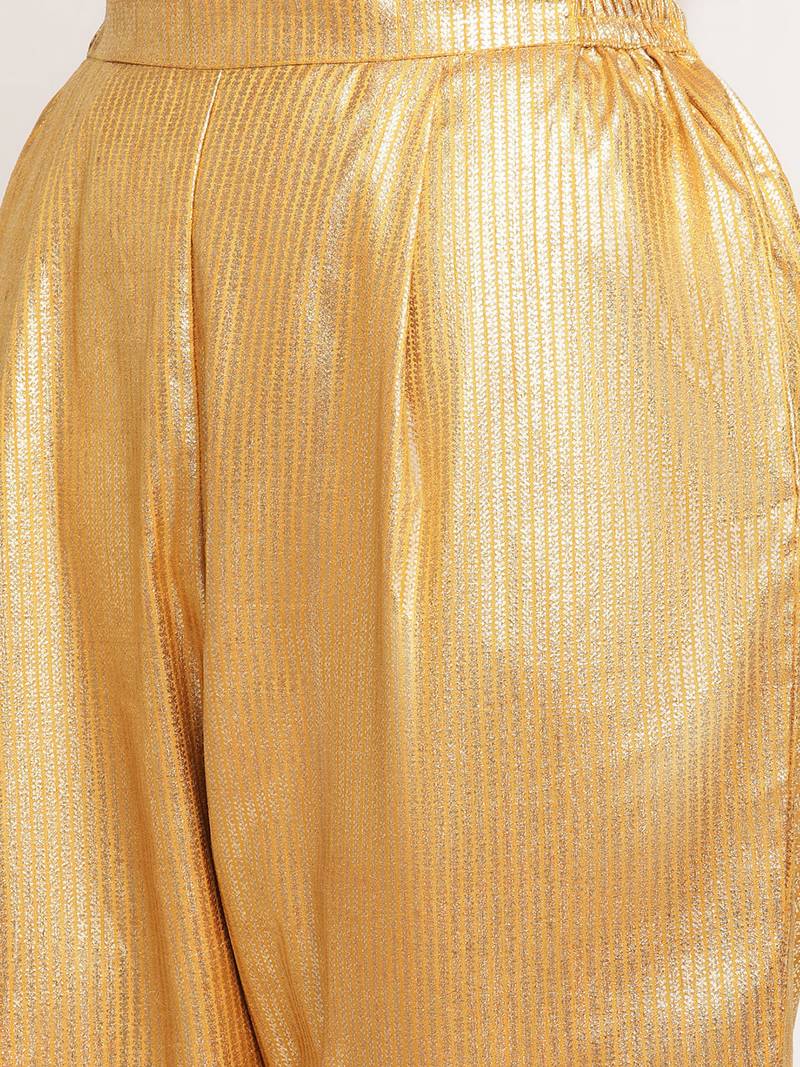 Ahalyaa Women Pink Gotta Patti Kurta with Trousers