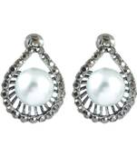 Black Brass Stud Earring For Women