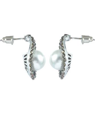 Black Brass Stud Earring For Women 2
