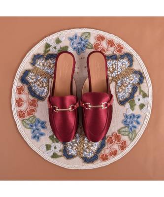 Gem Stone Maroon Loafers 1