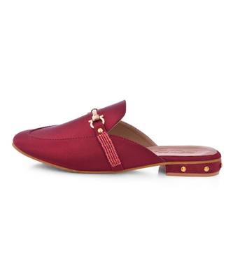 Gem Stone Maroon Loafers 3