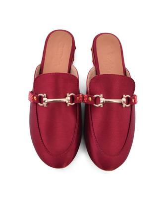 Gem Stone Maroon Loafers 4