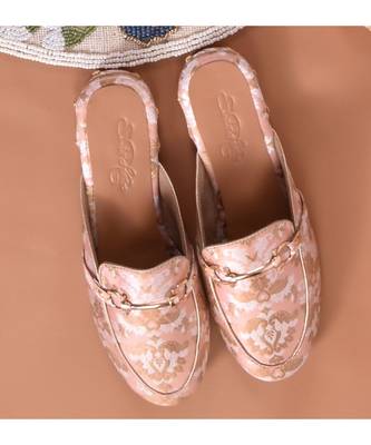 Nude Pink Baroque Loafers 1