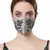 Anekaant   Ply Grey & Black Faux Silk Foliage Embellished Fabric Fashion Mask