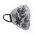 Anekaant   Ply Grey & Black Faux Silk Foliage Embellished Fabric Fashion Mask