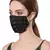 Anekaant   Ply Black Faux Silk Floral Embellished Fabric Fashion Mask