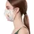 Anekaant   Ply cream & multi Faux Silk Foliage Embellished Fabric Fashion Mask