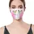 Anekaant   Ply White & Pink Cotton Floral Embroidered Fabric Fashion Mask