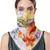 Anekaant   Ply Orange & Multi Modal Silk Floral Printed Fabric Fashion Mask