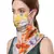 Anekaant   Ply Orange & Multi Modal Silk Floral Printed Fabric Fashion Mask