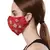 Anekaant   Ply Maroon & Gold Faux Silk Floral Embellished Fabric Fashion Mask