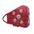 Anekaant   Ply Maroon & Gold Faux Silk Floral Embellished Fabric Fashion Mask