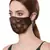 Anekaant   Ply Chocolate Brown & Gold Faux Silk Floral Embellished Fabric Fashion Mask