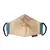 Anekaant   Ply Turquoise Blue & Gold Faux Silk Floral Textured Embellished Fabric Fashion Mask