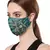 Anekaant   Ply Green & Gold Faux Silk Botanical Embellished Fabric Fashion Mask
