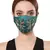Anekaant   Ply Green & Gold Faux Silk Botanical Embellished Fabric Fashion Mask