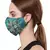 Anekaant   Ply Green & Gold Faux Silk Botanical Embellished Fabric Fashion Mask