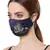 Anekaant   Ply Navy Blue & Silver Faux Silk Botanical Embellished Fabric Fashion Mask