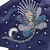 Anekaant   Ply Navy Blue & Silver Faux Silk Botanical Embellished Fabric Fashion Mask