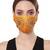 Anekaant   Ply Mustard & Antique Gold Faux Silk Floral Textured Embellished Fabric Fashion Mask