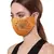 Anekaant   Ply Mustard & Antique Gold Faux Silk Floral Textured Embellished Fabric Fashion Mask
