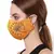 Anekaant   Ply Mustard & Antique Gold Faux Silk Floral Textured Embellished Fabric Fashion Mask